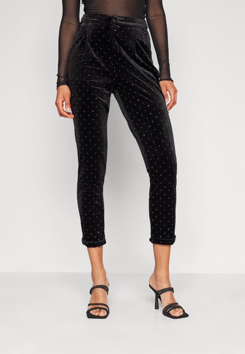 Juliette Cotton Stretch Velvet Trouser | Black