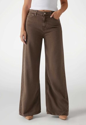 BELLFLOWER WIDE LEG - Džinsi ar paplatinātiem galiem - beige