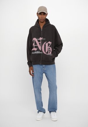 SPONSOR ZIP HOODIE UNISEX - Sweatshirt - black