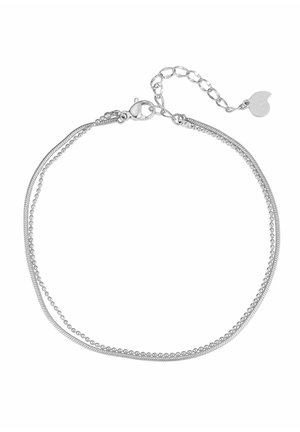 LAYERED SNAKE AND BEAD - Cavigliera - silberfarben