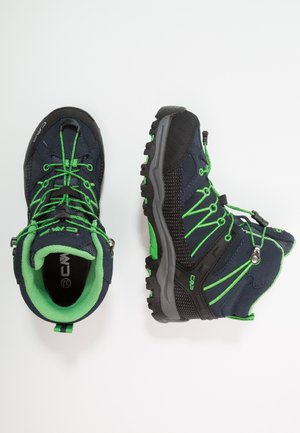 KIDS RIGEL MID TREKKING SHOES WP UNISEX - Zapatillas de senderismo - blue/gecko