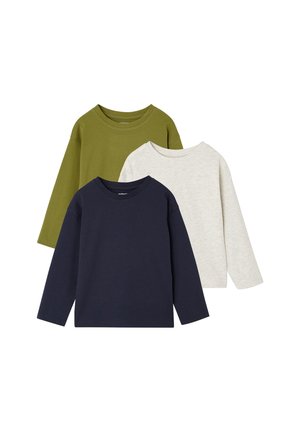 Vertbaudet, VERTBAUDET 3ER-PACK SHIRTS JUNGEN BASIC - Long sleeved top - grün