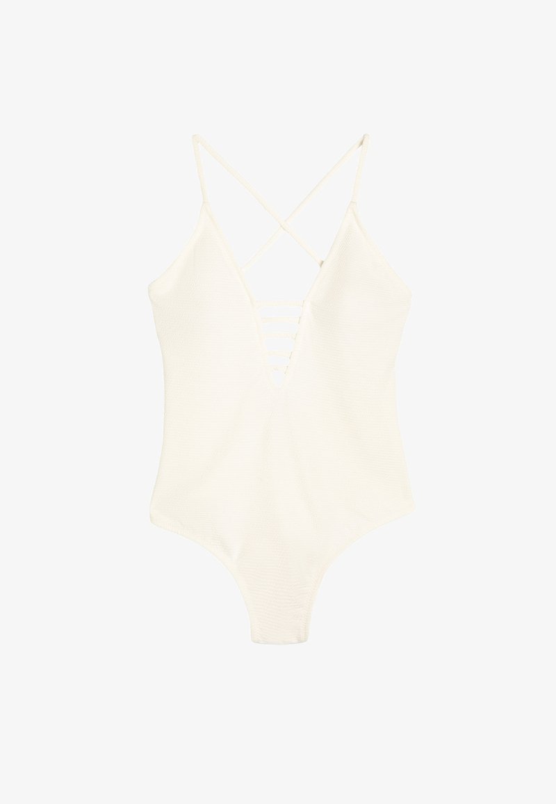 Koton DEEP V NECK - Badeanzug - white