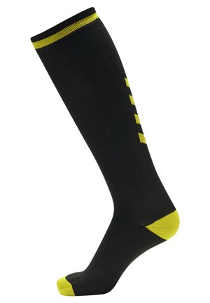 ELITE INDOOR - Kniekousen - black/blazing yellow