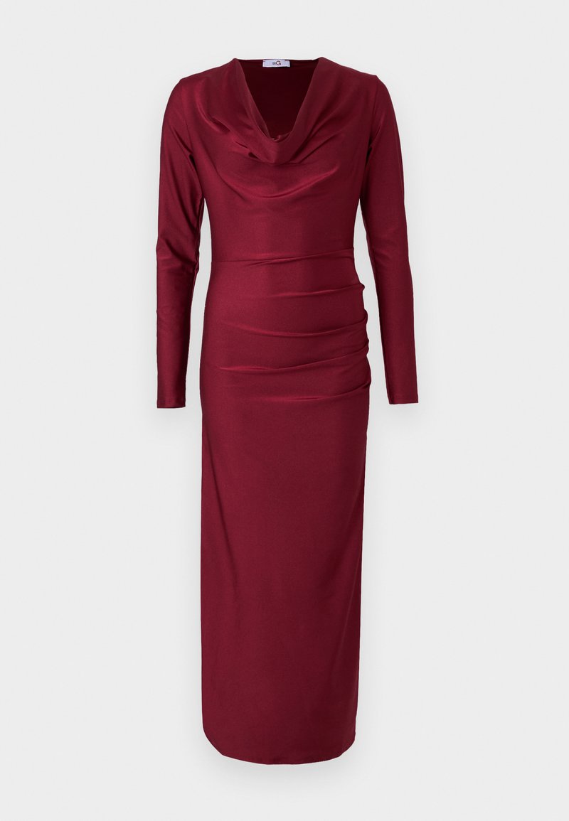 WAL G. WENDY COWL NECK LONG SLEEVE - Robe de cocktail - wine/bordeaux ...