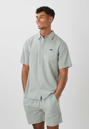 Seaside SEERSUCKER SHIRT - Chemise - olive stripe