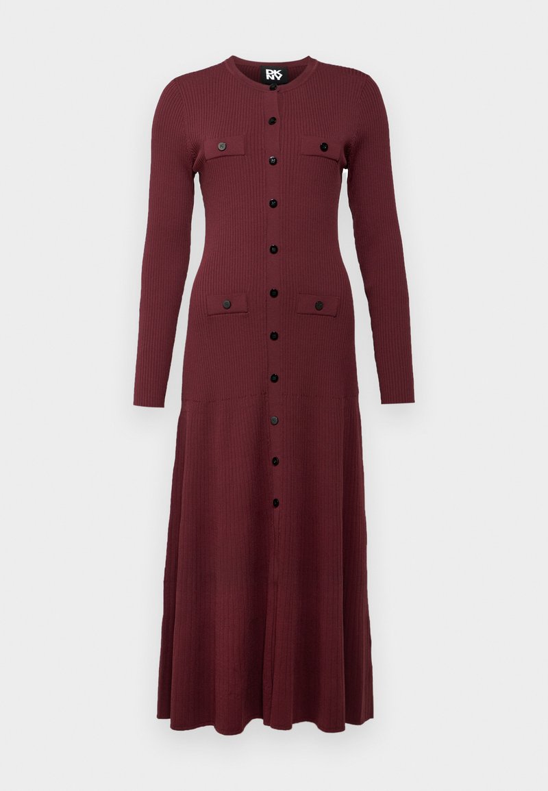 dkny burgundy dress Dear Autumn Dress by Blu Pepper  Elegant Midi with Feminine Details