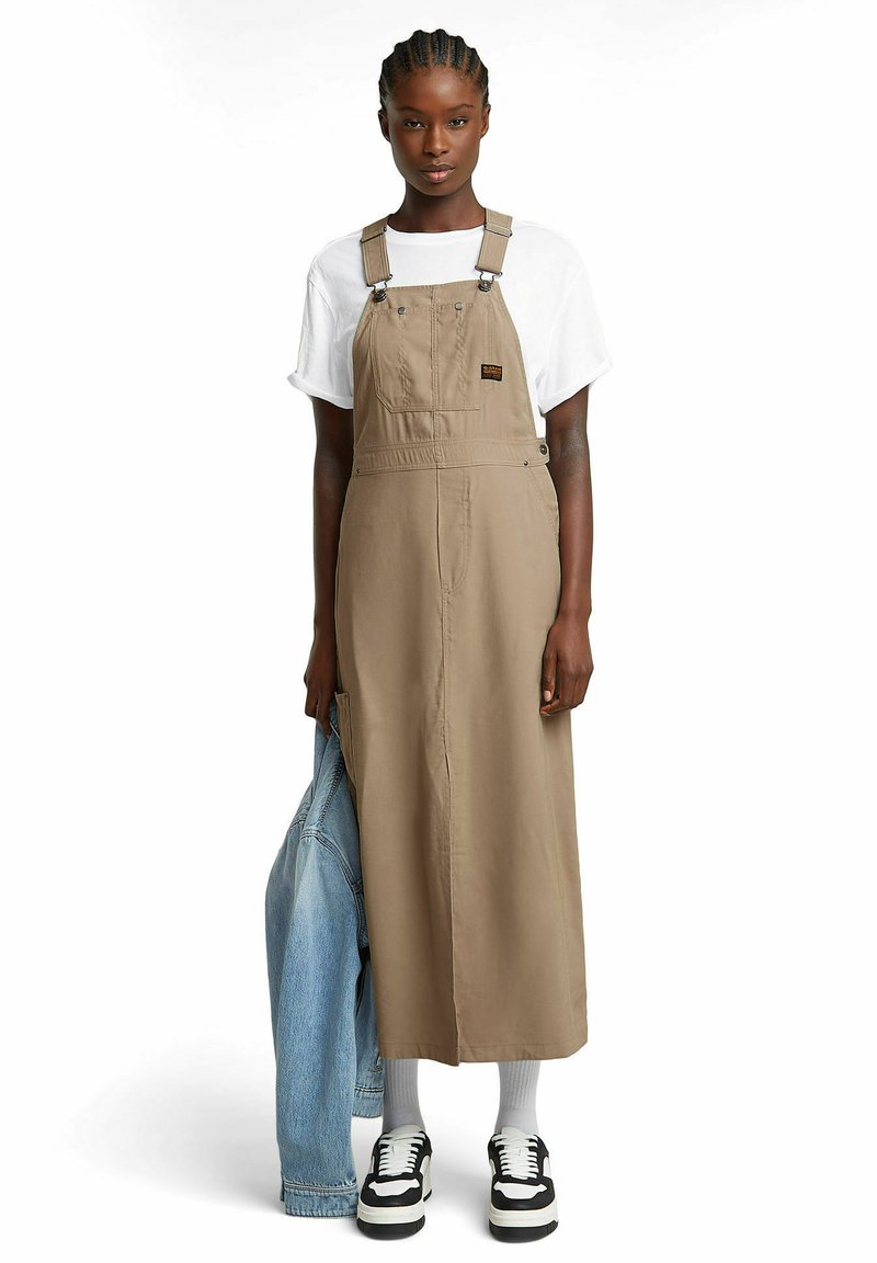 beige dungaree dress Dungaree main image 1