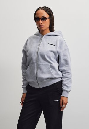 Pegador, CLARITA OVERSIZED SWEAT JACKET - Суитшърт с цип - grey melange/black