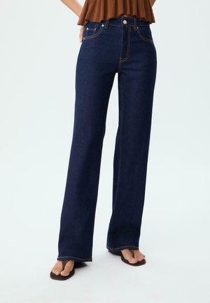 Stradivarius COMFORT - Jeans Straight Leg - dark blue
