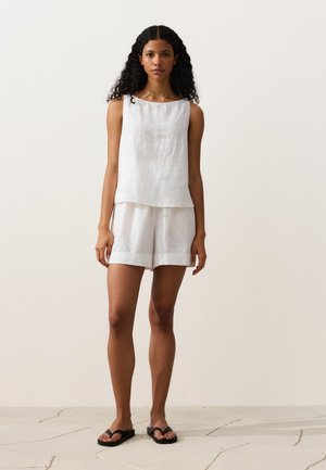 OYSHO, SQUARE TOP - Bluza - white