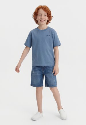 Calvin Klein Jeans POLAROID UNISEX - T-Shirt print - blue