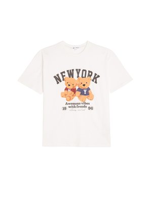 Print T-shirt - beige