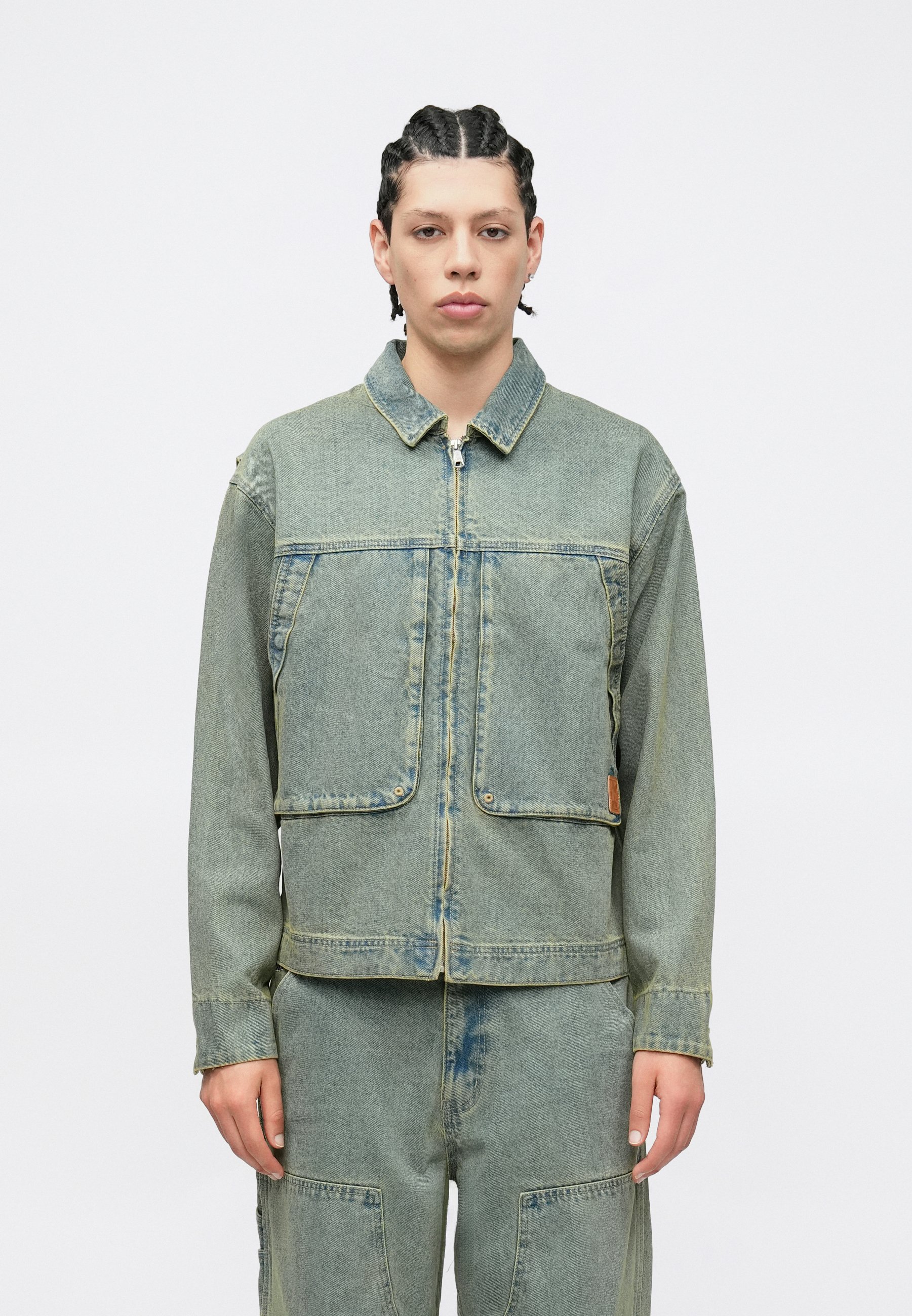 HUF DRESDEN WORK JACKET UNISEX - Denim jacket - indigo earth/blue