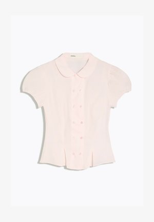 Bershka, SHORT SLEEVE PETER PAN COLLAR SHIRT - Chemisier - light pink