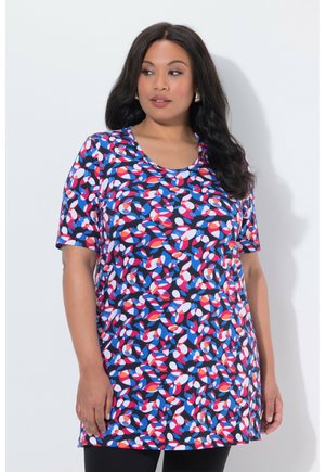 LONG A-LINIE RUNDHALS HALBARM - T-shirts print - black