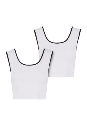 CONTRAST CROPPED - Topper - white black white black