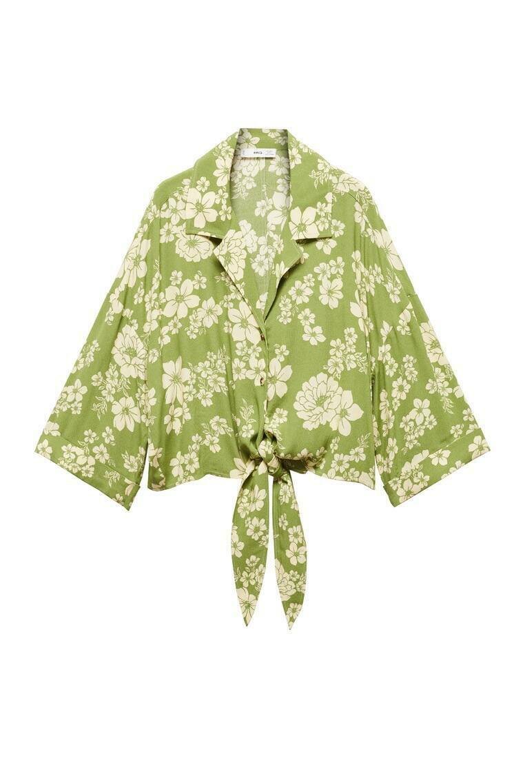 Mango Overhemdblouse groen Mango Overhemdblouse groen