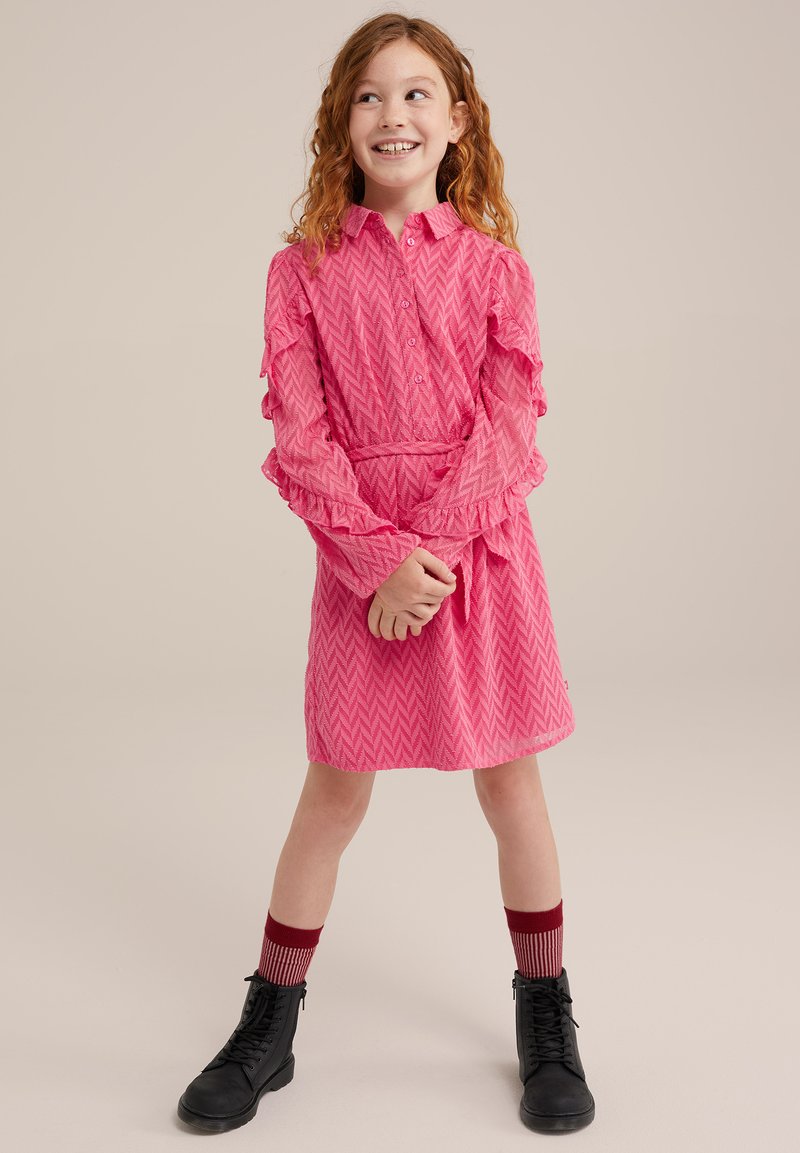 WE Fashion Rochie tip cămașă - pink