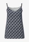 TOP WITH V-NECK AND DECORATIVE DETAIL - Débardeur - shadowed navy