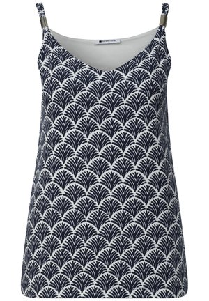 Street One, TOP WITH V-NECK AND DECORATIVE DETAIL - Top - shadowed navy