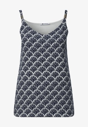 Street One, TOP WITH V-NECK AND DECORATIVE DETAIL - Top - shadowed navy