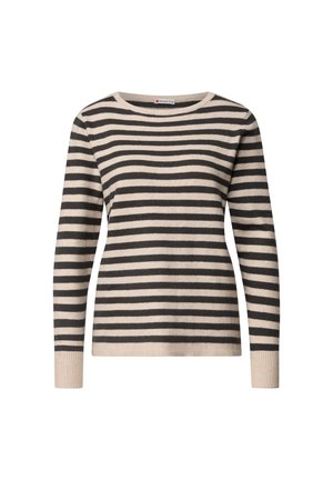 Street One, PULLOVER MIT BOAT NECK UND STREIFEN - Pullover - clay sand mel