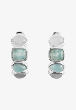 & OTHER STORIES, & OTHER STORIES MULTI-COLOURED HOOP EARRINGS - Boucles d'oreilles - silver-coloured