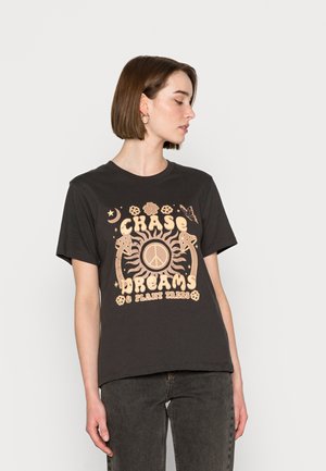 REGULAR FIT GRAPHIC TEE - Triko s potiskem - black
