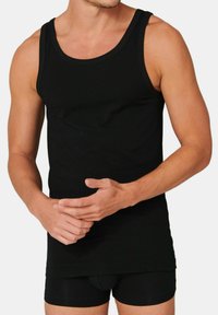 Schiesser 4ER-PACK - 95/5 - Unterhemd/-shirt - schwarz