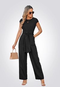 Cupshe CHIC TIE-WAIST WIDE LEG - Mono - black