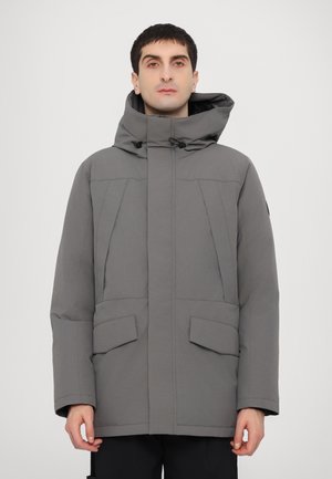 GRANT - Kabát z prachového peří - steel grey