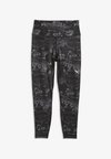 W LEAGUE - HW 7/8 - AOP - Leggings - puma black-flat medium gray