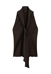 FLOWING TOP WITH TIE DETAIL - Blouse - dark brown