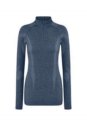 FALKE Wool-Tech High Zip Neck cold to very cold temperatures - Undershirt - capitain