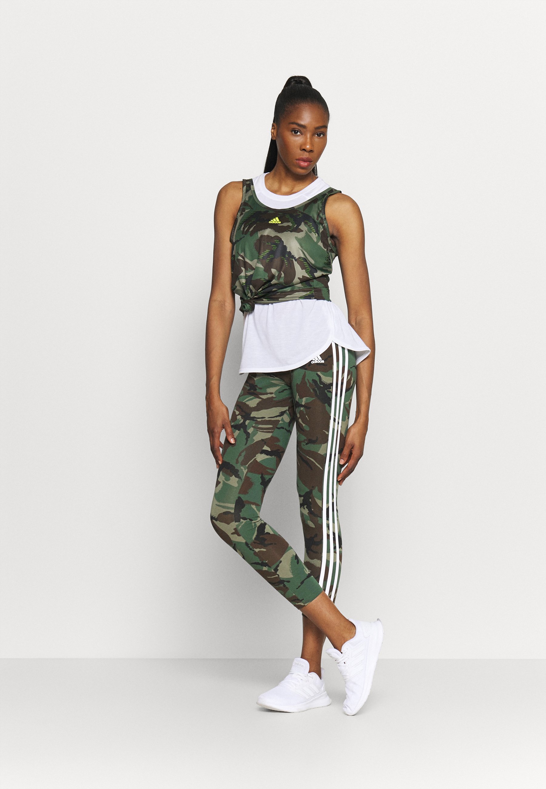 adidas Performance CAMO LEG - Collant - legacy green/white/verde - Zalando .it