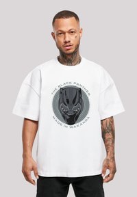 F4NT4STIC MARVEL BLACK PANTHER MADE IN WAKANDA - Apdrukāts T-krekls - white