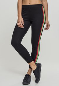 Urban Classics Leggings - black/firered/green