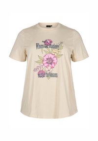 Print T-shirt - sand