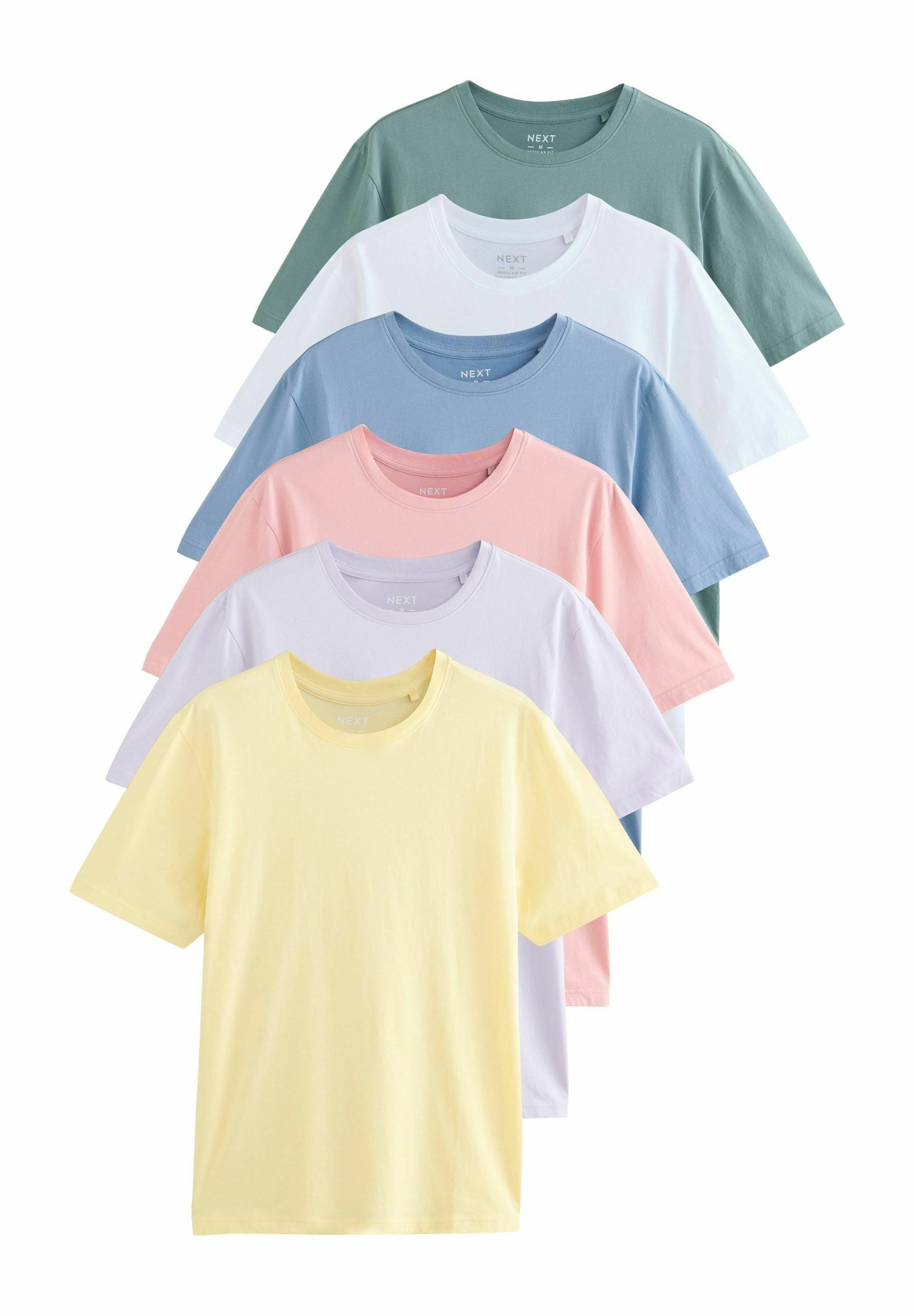 Next PACK STANDARD Basic T-shirt pastels white blue green
