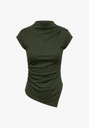 Object, TOP RUCHED ASYMMETRIC - Camiseta estampada - kambaba