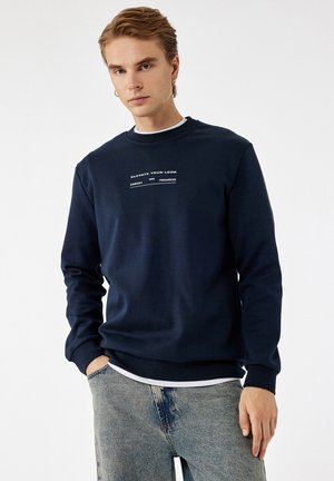 PRINTED - Sweater - dark blue