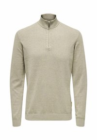 ONSLOUI HALF ZIP NOOS - Džemper - oatmeal