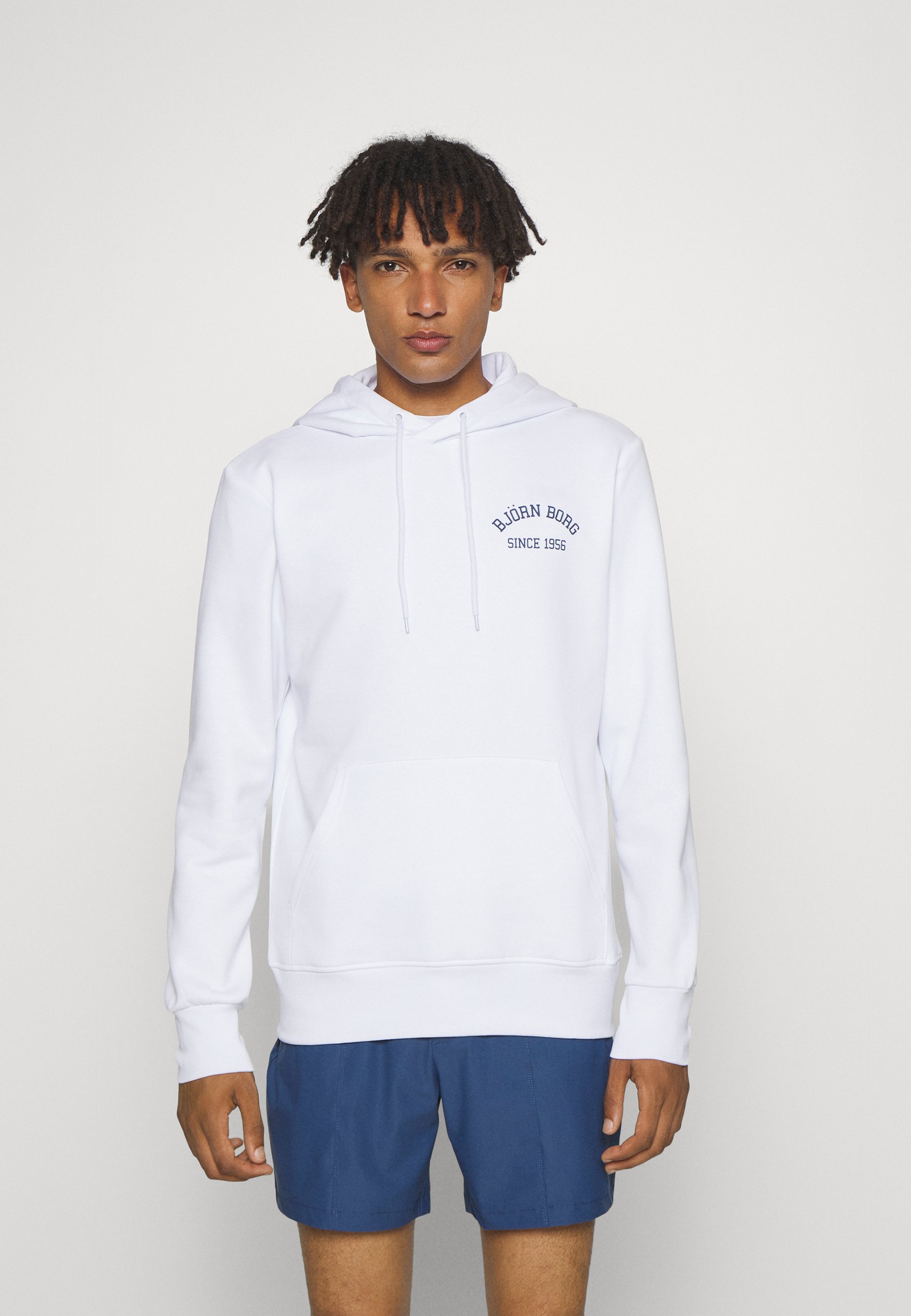 Björn Borg ESSENTIAL HOODIE - Hoodie - brilliant white/white - Zalando.co.uk