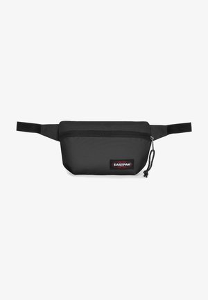 Marsupio Eastpak nero in nylon, dotato di un compartimento con zip, cinturini regolabili e una patch con il logo sul davanti. Texture liscia.