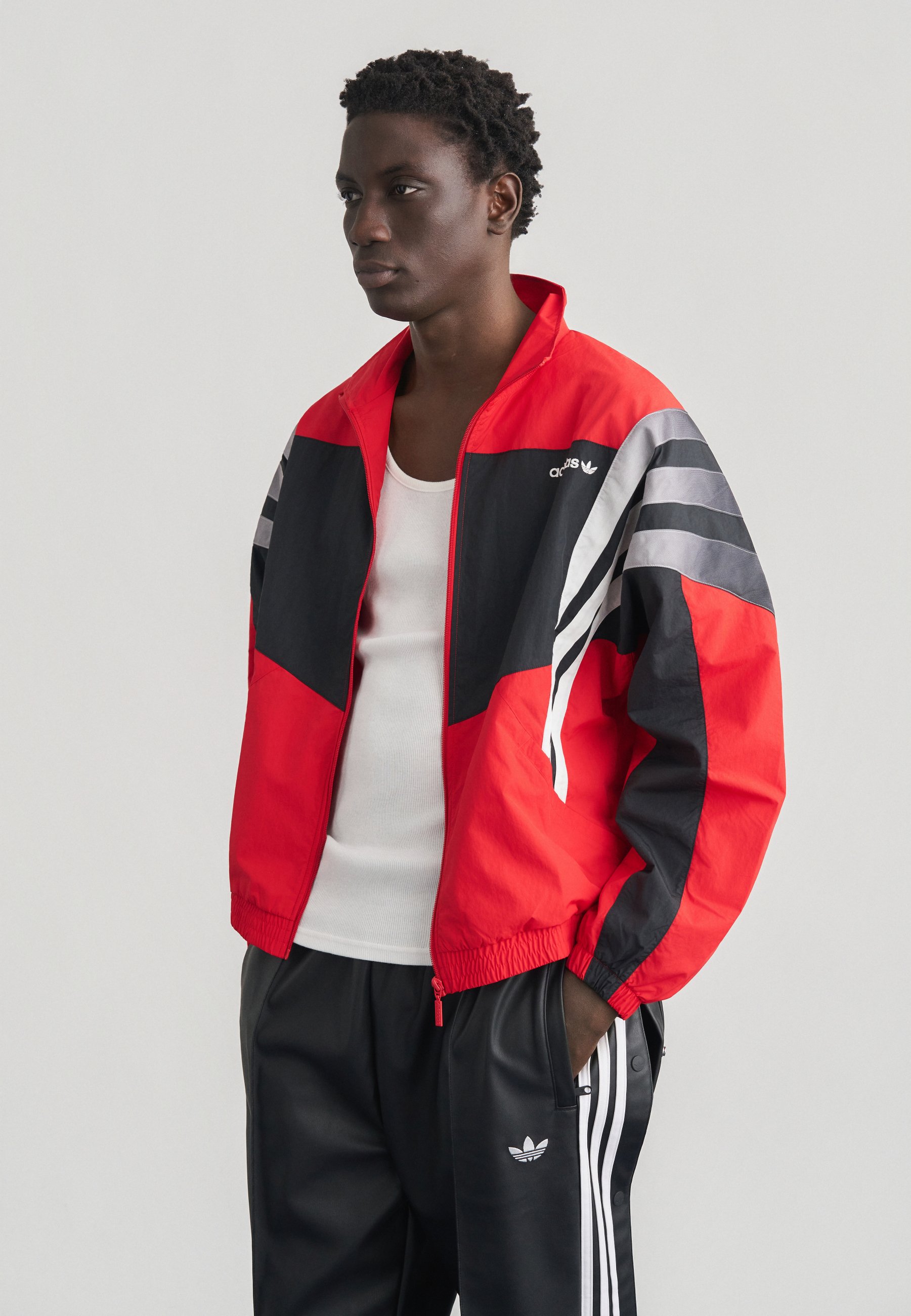 adidas gazelle silver green womens Vintage Youth Red Adidas Zip Up Track Jacket
