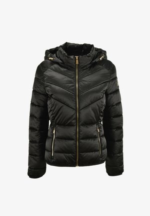 Yes Zee, TRAPUNTATO CON CAPPUCCCIO - Giacca invernale - nero