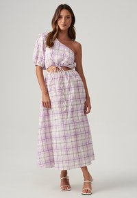 ST MRLO - ALLINA - Maxikleid - lilac checks Thumbnail-Bild 1