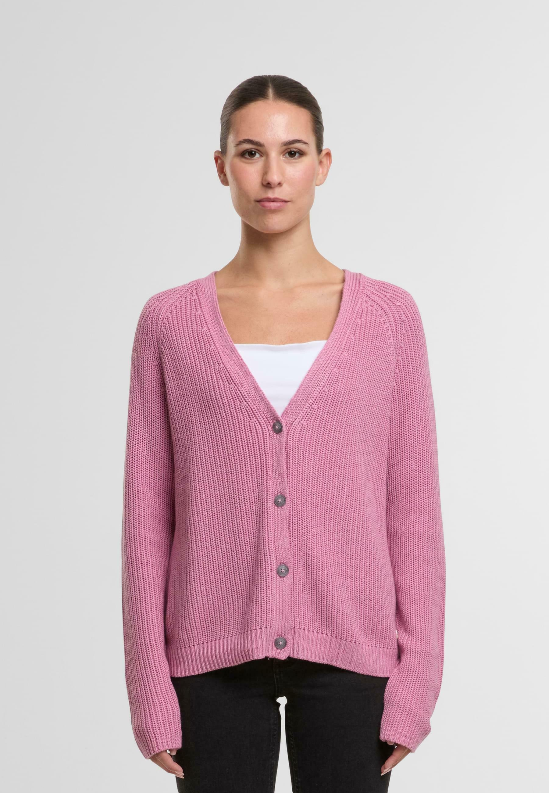 Cardigan oversize col v en laine mélangée Alvaro Rose Des petits hauts - Femme | Place des Tendances