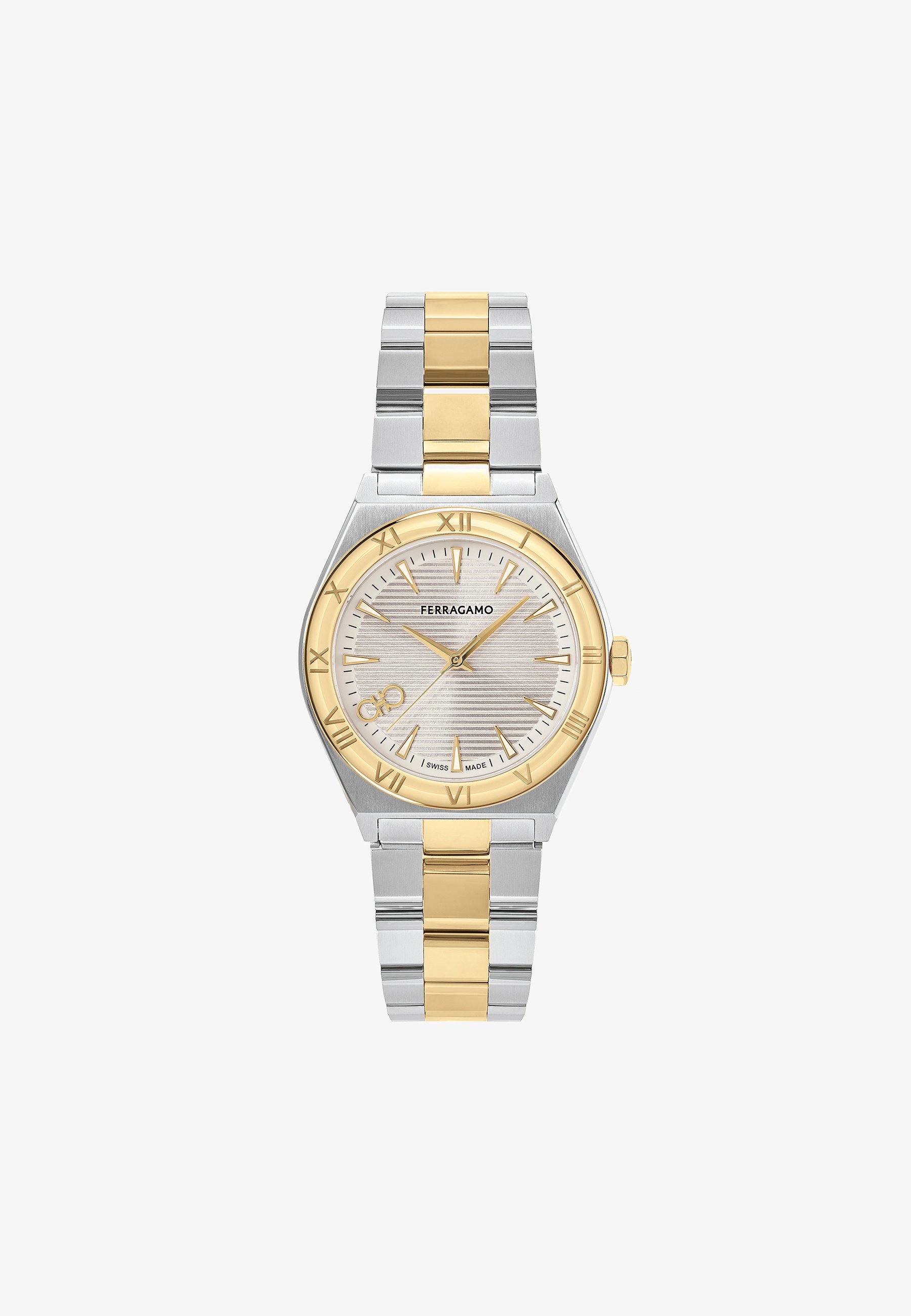 Two Tone Ferragamo Stainless Steel Watch FERRAGAMO Two-Tone